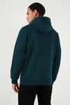 Regular Fit Kapüşonlu Kanguru Cepli İçi Tüylü Yumuşak Şardonlu Erkek Sweat 5905281 PETROL