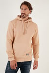Regular Fit Kapüşonlu Kanguru Cepli İçi Tüylü Yumuşak Şardonlu Erkek Sweat 5905281 BİSKÜVİ