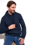 Regular Fit Kapüşonlu Kanguru Cepli İçi Tüylü Yumuşak Şardonlu Erkek Sweat 5905281 KOYU LACİVERT