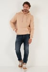 Regular Fit Kapüşonlu Kanguru Cepli İçi Tüylü Yumuşak Şardonlu Erkek Sweat 5905281 BİSKÜVİ