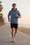Regular Fit Kapüşonlu Kanguru Cepli İçi Tüylü Yumuşak Şardonlu Erkek Sweat 5905281 MAVİ