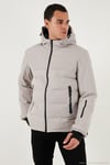 Regular Fit Kapüşonlu Kapitoneli Erkek Mont 497DEAN TAŞ