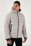 Regular Fit Kapüşonlu Kapitoneli Erkek Mont 497DEAN TAŞ