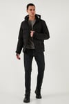 Regular Fit Kapüşonlu Kapitoneli Erkek Mont 497DEAN SİYAH