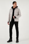 Regular Fit Kapüşonlu Kapitoneli Erkek Mont 497DEAN TAŞ