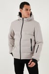 Regular Fit Kapüşonlu Kapitoneli Erkek Mont 497DEAN TAŞ