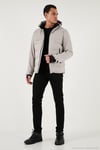 Regular Fit Kapüşonlu Kapitoneli Erkek Mont 497DEAN TAŞ