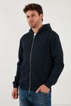Regular Fit Kapüşonlu Kışlık 2'li Paket Erkek Sweat 5905340S2 Koyu Lacivert-Koyu Lacivert