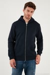 Regular Fit Kapüşonlu Kışlık 2'li Paket Erkek Sweat 5905340S2 Koyu Lacivert-Koyu Lacivert