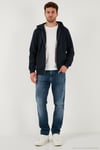 Regular Fit Kapüşonlu Kışlık 2'li Paket Erkek Sweat 5905340S2 Koyu Lacivert-Koyu Lacivert
