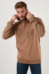 Regular Fit Kapüşonlu Pamuklu Erkek Sweat 5905285 SAFARİ