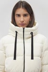 Regular Fit Kapüşonlu Şişme Kadın Mont 1110043-83043 BEYAZ