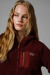 Regular Fit Kapüşonlu Yumuşak Dokulu Kadın Ceket EF169-BRD BORDO