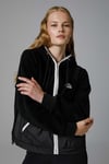Regular Fit Kapüşonlu Yumuşak Dokulu Logolu Kadın Ceket EF188-BK SİYAH