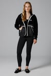 Regular Fit Kapüşonlu Yumuşak Dokulu Logolu Kadın Ceket EF188-BK SİYAH