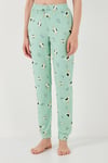 Regular Fit Kısa Kollu Kadın Pijama Takımı 65740104 MİNT