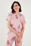 Regular Fit Kısa Kollu Kadın Pijama Takımı 65740104 PEMBE