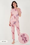 Regular Fit Kısa Kollu Kadın Pijama Takımı 65740104 PEMBE