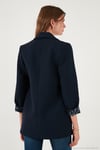 Regular Fit Klasik Yaka Desenli Astar Detaylı Blazer Kadın Ceket 6839227 LACİVERT