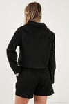 Regular Fit Klasik Yaka Süet Dokulu Cep Detaylı Kadın Ceket 6524992 SİYAH