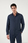 Regular Fit Klasik Yaka Uzun Kollu Erkek Gömlek CF26S121640 İNDİGO