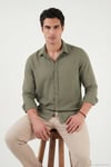 Regular Fit Klasik Yaka Uzun Kollu Erkek Gömlek CF26S121640 HAKİ