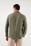 Regular Fit Klasik Yaka Uzun Kollu Erkek Gömlek CF26S121640 HAKİ