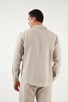 Regular Fit Klasik Yaka Uzun Kollu Erkek Gömlek CF26S121640 BEJ