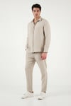 Regular Fit Klasik Yaka Uzun Kollu Erkek Gömlek CF26S121640 BEJ