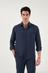 Regular Fit Klasik Yaka Uzun Kollu Erkek Gömlek CF26S121640 İNDİGO