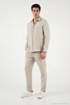 Regular Fit Klasik Yaka Uzun Kollu Erkek Gömlek CF26S121640 BEJ
