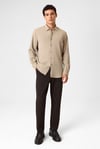 Regular Fit Klasik Yaka Uzun Kollu Erkek Gömlek BGM2001400000 160 VİZON
