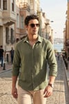 Regular Fit Klasik Yaka Uzun Kollu Erkek Gömlek CF26S121640 HAKİ