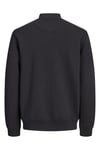 Regular Fit Kolej Yaka Fermuarlı Fitilli Erkek Sweat 12299319 SİYAH