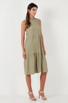 Regular Fit Kolsuz Midi Kadın Elbise 5869008 Olive