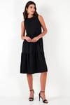Regular Fit Kolsuz Midi Kadın Elbise 5869008 SİYAH