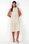 Regular Fit Kolsuz Midi Kadın Elbise 5869008 TAŞ