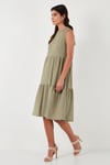 Regular Fit Kolsuz Midi Kadın Elbise 5869008 Olive