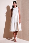 Regular Fit Kolsuz Midi Kadın Elbise 5869008 TAŞ