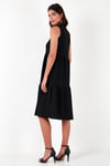 Regular Fit Kolsuz Midi Kadın Elbise 5869008 SİYAH