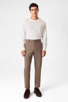Regular Fit Lastikli Bel Boru Paça Kumaş Erkek Pantolon BPN3405600000 111 KAHVE