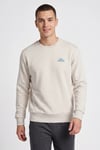 Regular Fit Logolu Bisiklet Yaka Erkek Sweat 922565-9098 KREM