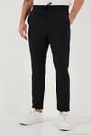 Regular Fit Normal Bel Düz Paça Bağlamalı Jogger Erkek Pantolon CF25617801 SİYAH