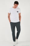 Regular Fit Normal Bel Düz Paça Bağlamalı Jogger Erkek Pantolon CF25617801 YEŞİL