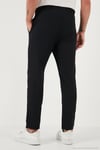 Regular Fit Normal Bel Düz Paça Bağlamalı Jogger Erkek Pantolon CF25617801 SİYAH