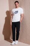 Regular Fit Normal Bel Düz Paça Bağlamalı Jogger Erkek Pantolon CF25617801 SİYAH