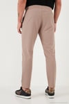 Regular Fit Normal Bel Düz Paça Bağlamalı Jogger Erkek Pantolon CF25617801 BEJ
