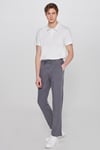 Regular Fit Normal Bel Düz Paça Erkek Pantolon W261016 793 KOYU GRİ