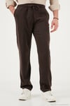 Regular Fit Normal Bel Düz Paça Erkek Pantolon 6689255 KAHVE