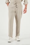 Regular Fit Normal Bel Düz Paça Erkek Pantolon CF26S611639 BEJ